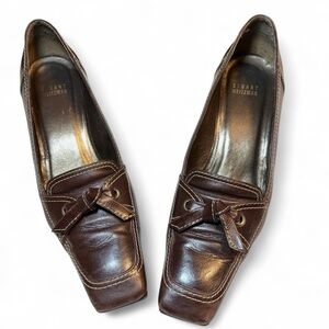 Stuart Weitzman Dark Brown Leather Flats